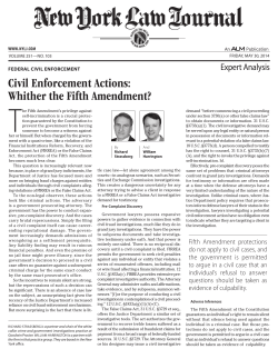 Civil Enforcement Actions: Whither the Fifth Amendment?