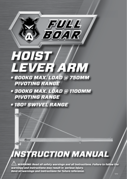 hoist lever arm