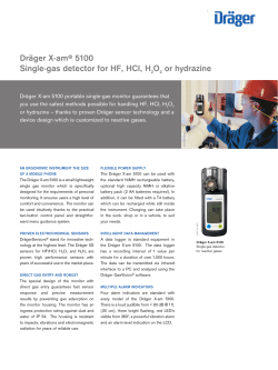 Dr&auml;ger X-am&reg; 5100 Single-gas detector for HF, HCI, H2O2 or