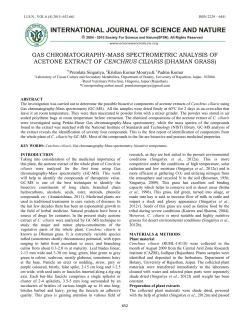 GAS CHROMATOGRAPHY-MASS SPECTROMETRIC ANALYSIS