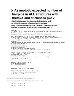 H* Asymptotic expected number of hairpins in