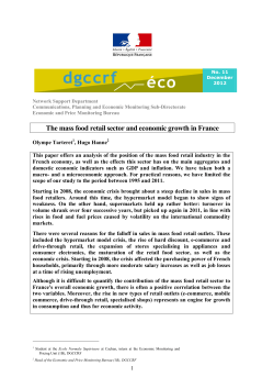 mass food retail sector and economic growth in France