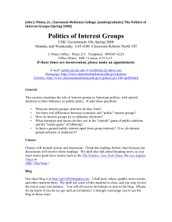 Politics of Interest Groups