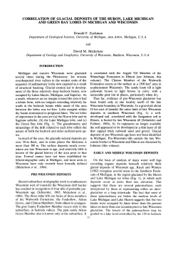 CORRELATION OF GLACIAL DEPOSITS OF THE HURON, LAKE