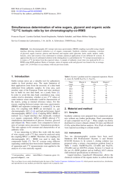 Simultaneous determination of wine sugars, glycerol and organic