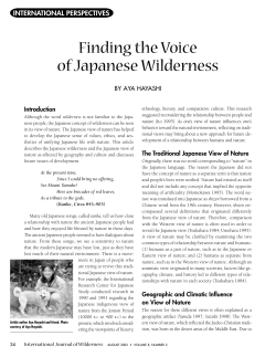 Finding the Voice of Japanese Wilderness