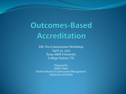 Outcome Based Standards