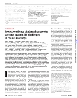 Protective efficacy of adenovirus/protein vaccines against SIV