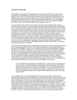 Judy Rifka: Post-pluralist by Kara L. Rooney September 2016 Click