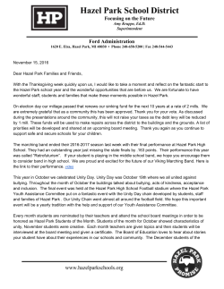 Ford Administration - Hazel Park Schools
