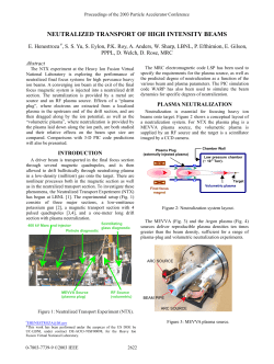 Neutralized Transport of High Intensity BeamsMicrosoft Word