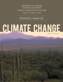 Arizona`s Views on Climate Change