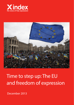 Time to step up: The EU and freedom of expression