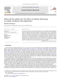 The effects of military downsizing on college enrollment and
