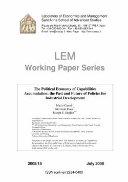 The Political Economy of Capabilities Accumulation: the Past and
