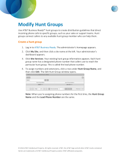 Modify Hunt Groups