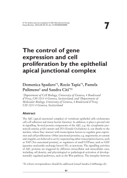 7 The control of gene expression and cell proliferation by the