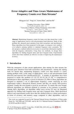 Error-Adaptive and Time-Aware Maintenance of Frequency Counts