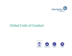 Global Code of Conduct - Ameriprise Financial Investor Relations
