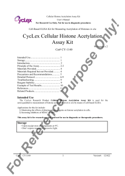 Cellular Histone Acetylation Assay Kit