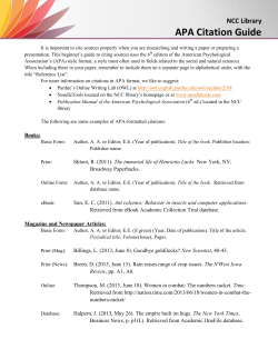 APA Citation Guide