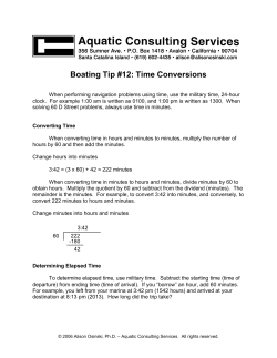 Boating Tip #12: Time Conversions