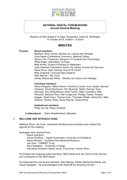 2015 AGM minutes, 14 October 2015