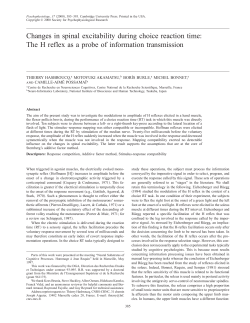 Changes in spinal excitability during choice reaction time: The H