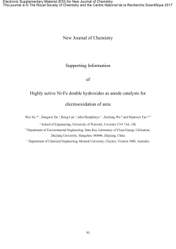 New Journal of Chemistry Supporting Information of Highly active Ni