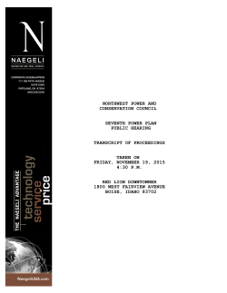 NORTHWEST POWER AND CONSERVATION COUNCIL SEVENTH
