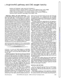 L-Arginine-NO pathway and CNS oxygen toxicity