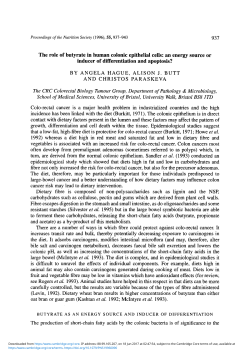 The role of butyrate in human colonic epithelial cells: an energy