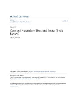 Cases and Materials on Trusts and Estates (Book Review)