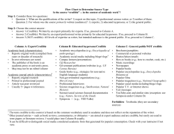 a handout on credible sources