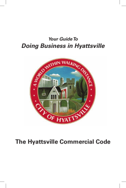 Doing Business in Hyattsville The Hyattsville