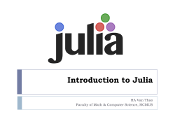 Introduction to Julia