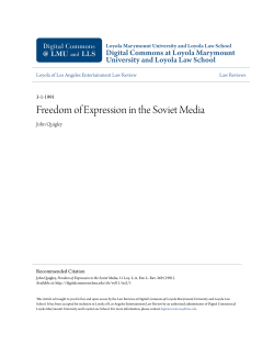 Freedom of Expression in the Soviet Media