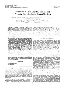 Dopamine Inhibits Growth Hormone and Prolactin Secretion in the
