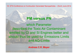 PM versus PN - 21 st ETH-Conference on Combustion Generated