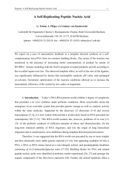 A Self-Replicating Peptide Nucleic Acid