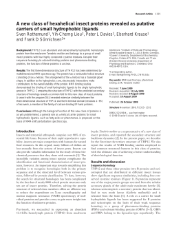A new class of hexahelical insect proteins revealed as putative