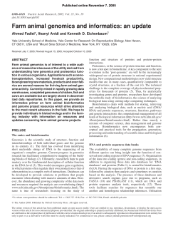 Farm animal genomics and informatics: an update