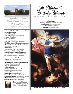 September 27, 2015 - St. Michael