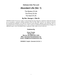 Abundant Life (Vol. 1)