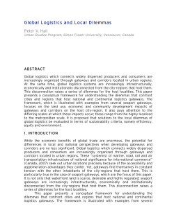 Global Logistics and Local Dilemmas - Canada`s Asia