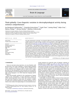 Think globally: Cross-linguistic variation in