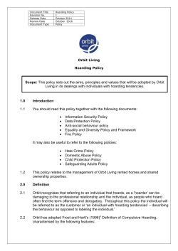 Hoarding Policy