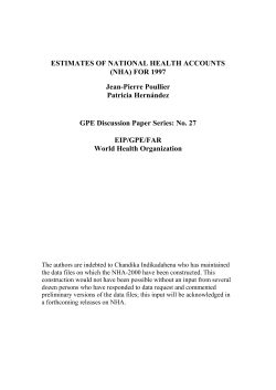 (NHA) for 1997 - World Health Organization