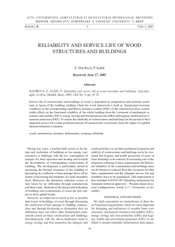 RELIABILITY AND SERVICE LIFE OF WOOD STRUCTURES AND