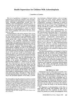 Health Supervision for Children With Achondroplasia